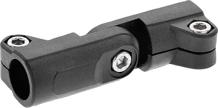 Articulated tube connectors, plastic